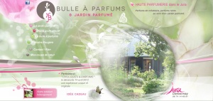 aperçu site internet bulle à parfums & Jardin parfumé parfumerie Jura vers Lons le Saunier
