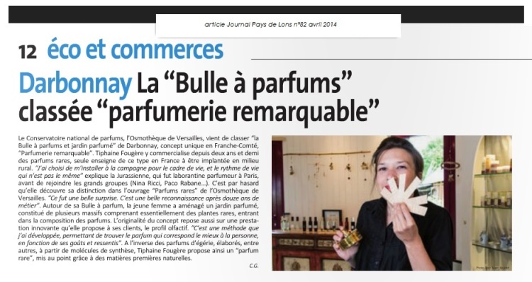 parfumerie remarquable dans le Jura, La Bulle à parfums à 10minutes de Lons le saunier
